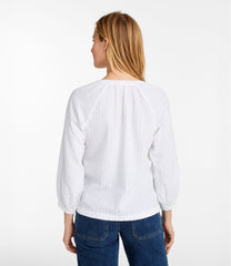 L.L.Bean Discount | Women's Bean's Seacoast Seersucker Splitneck Shirt