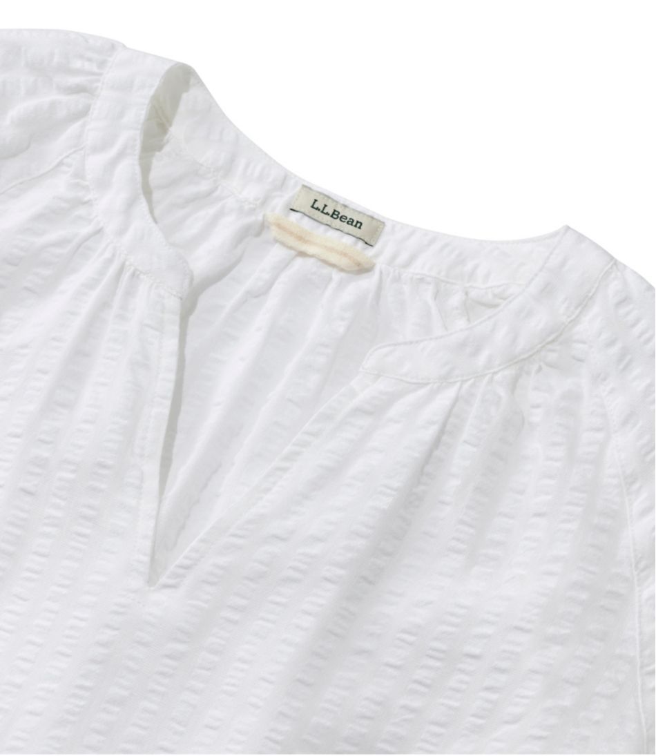 L.L.Bean Discount | Women's Bean's Seacoast Seersucker Splitneck Shirt