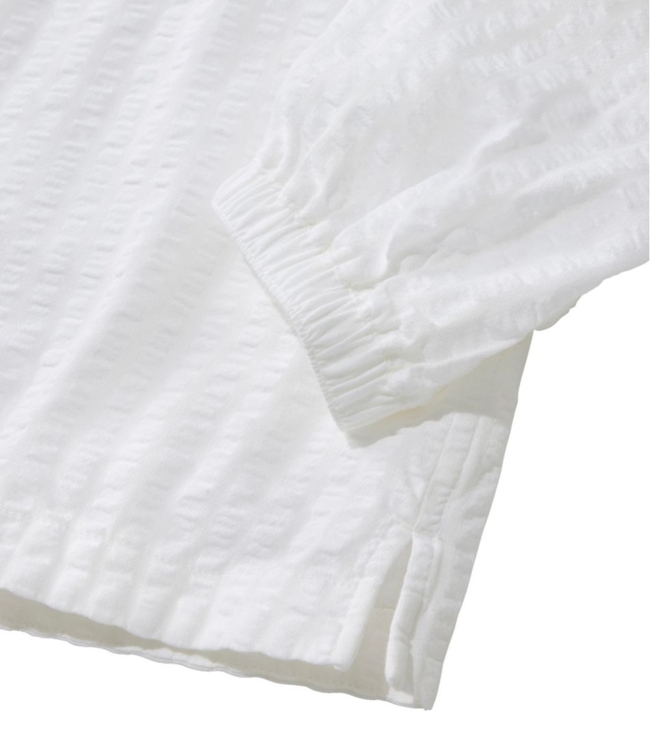 L.L.Bean Discount | Women's Bean's Seacoast Seersucker Splitneck Shirt