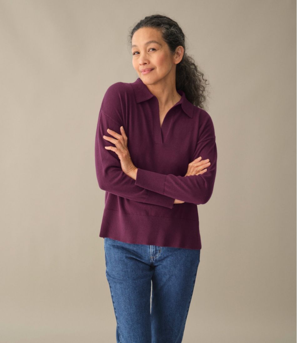 L.L.Bean Sale | Women's Cotton/Cashmere Sweater, Polo