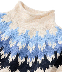 L.L.Bean New | Women's Cotton Ragg Sweater, Funnelneck Pullover Fair Isle