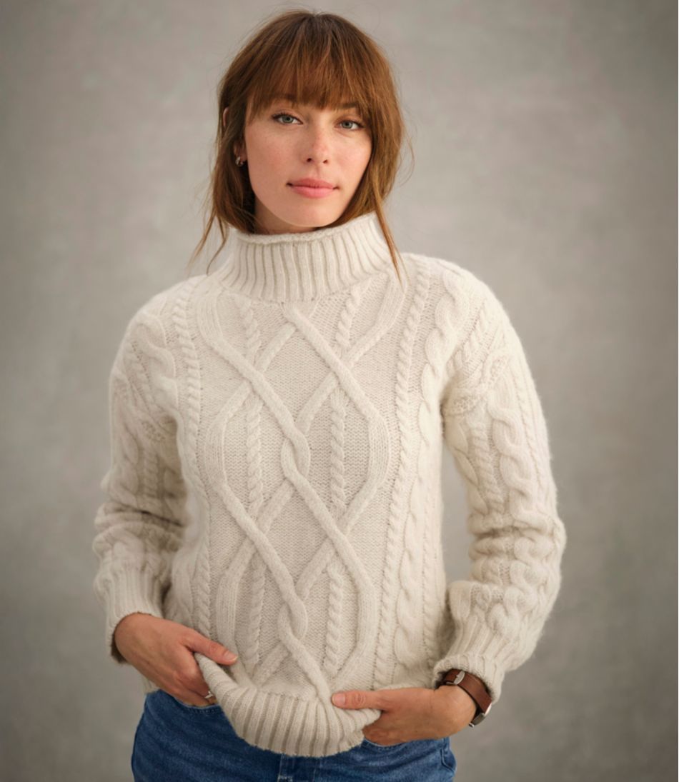L.L.Bean US | Women's 1912 Heritage Wool Blend Mockneck Sweater