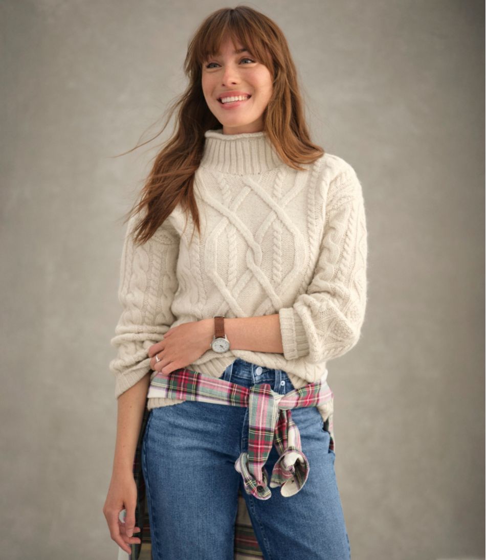 L.L.Bean US | Women's 1912 Heritage Wool Blend Mockneck Sweater