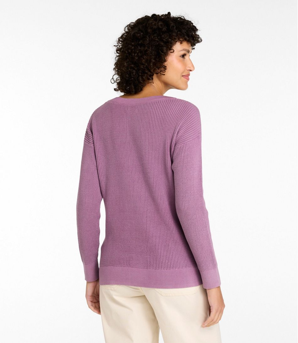 L.L.Bean Online | Women's Sunwashed Waffle Sweater, Pullover