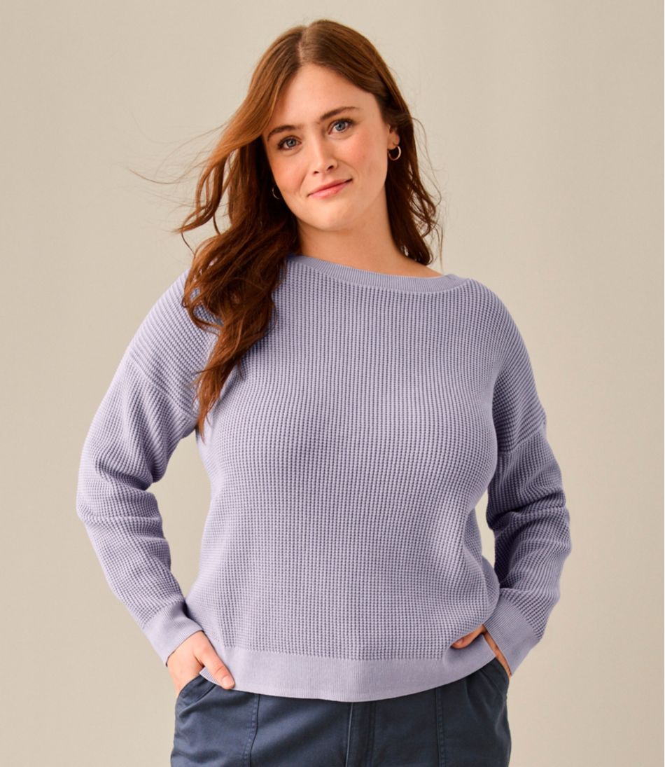 L.L.Bean Online | Women's Sunwashed Waffle Sweater, Pullover