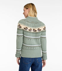 L.L.Bean For Sale | Women's Signature Cotton Fisherman Sweater, Short Cardigan Fair Isle