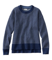 L.L.Bean | Women's Wicked Soft Cotton/Cashmere Crewneck Sweater, Pattern