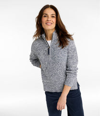 L.L.Bean Online | Women's Mariner Shaker Sweater, Quarter-Zip