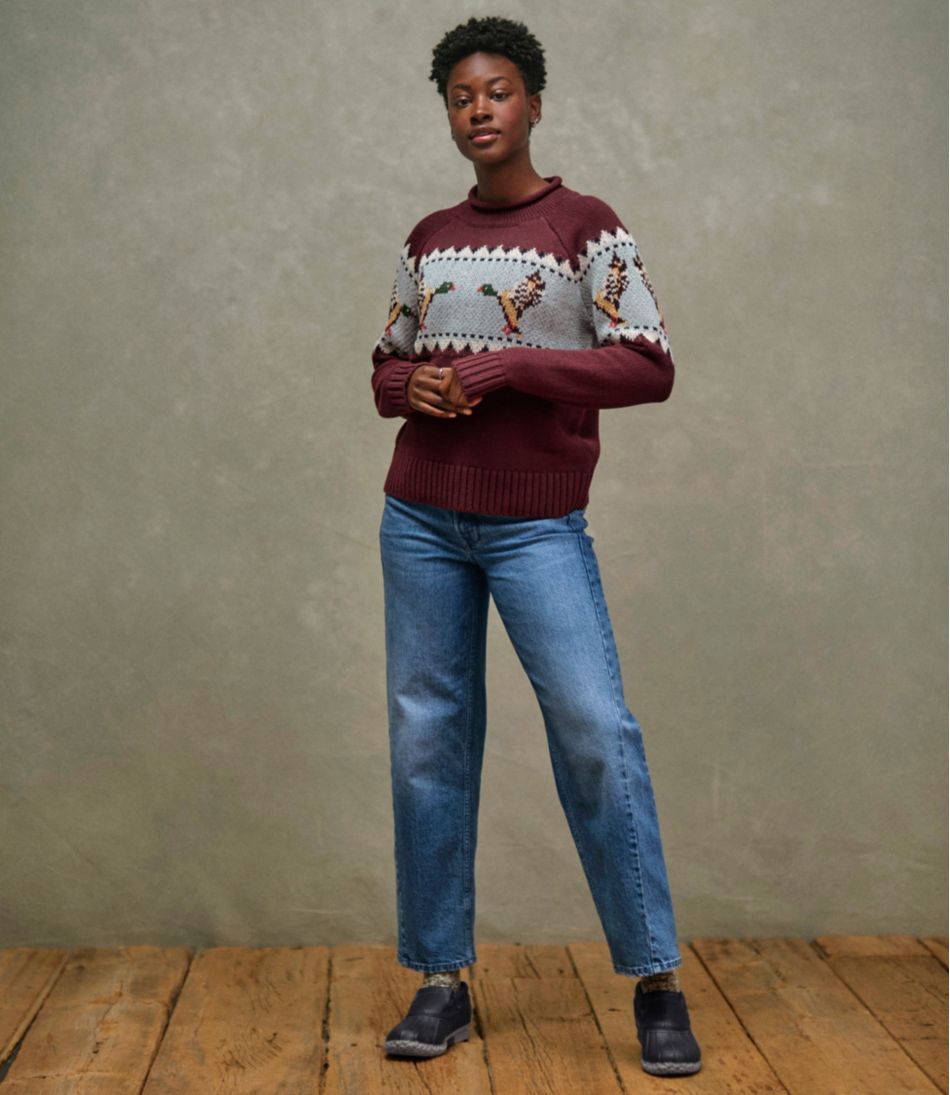 L.L.Bean Outlet | Women's Signature Original Cotton Sweater, Rollneck Novelty