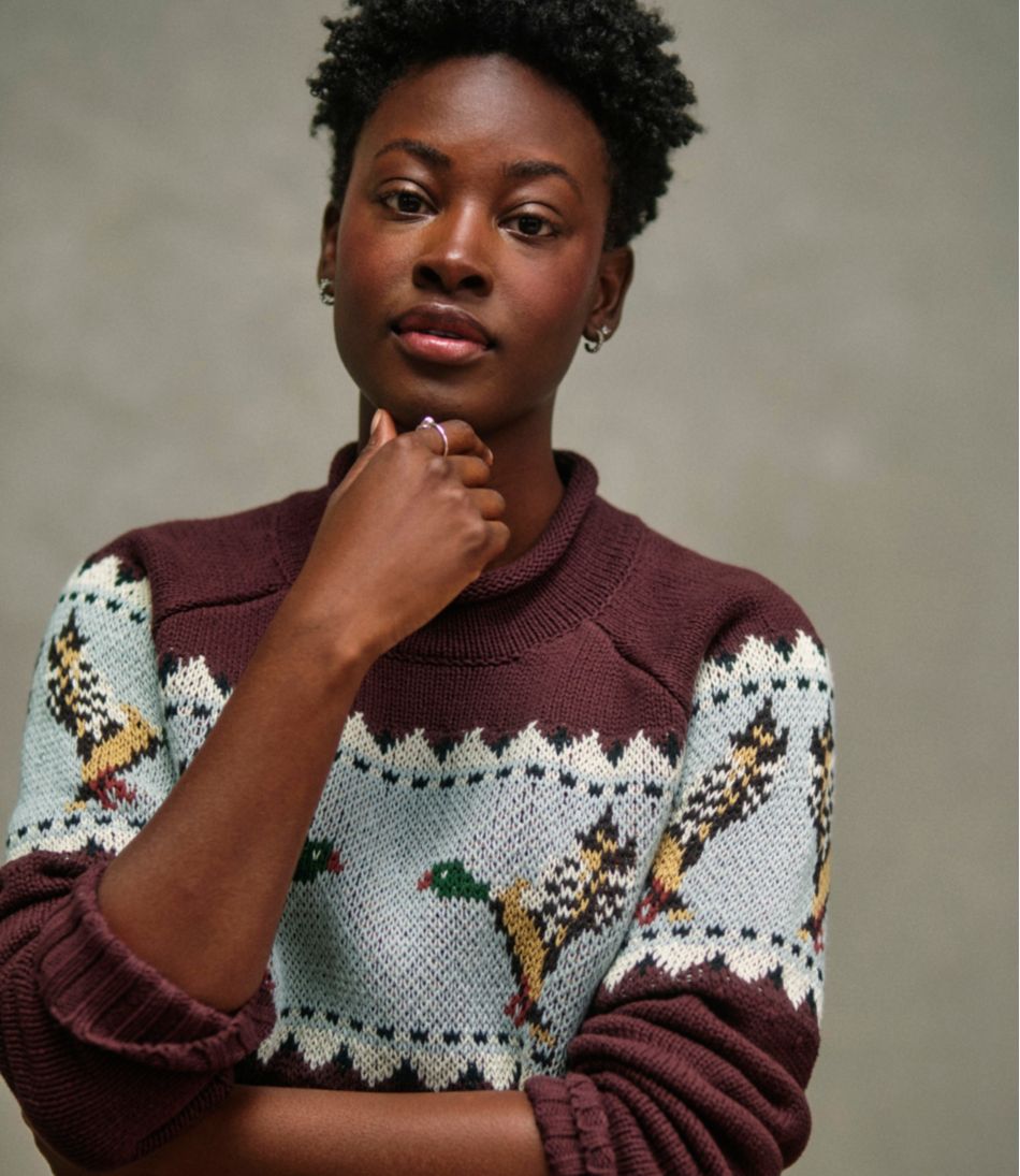 L.L.Bean Outlet | Women's Signature Original Cotton Sweater, Rollneck Novelty