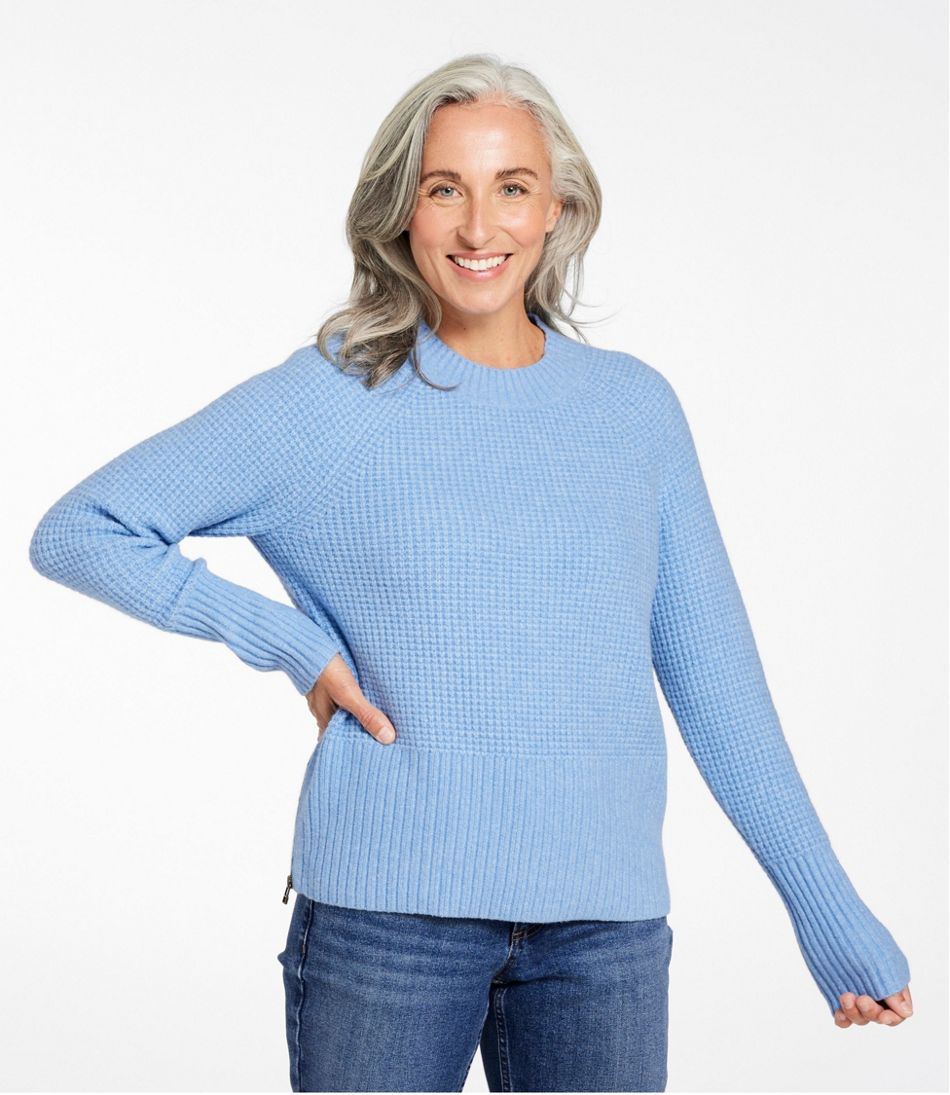 L.L.Bean Sale | Women's SuperSoft Waffle Sweater, Crewneck
