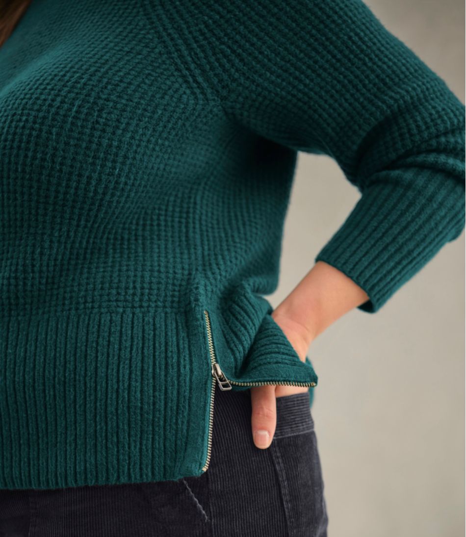 L.L.Bean Sale | Women's SuperSoft Waffle Sweater, Crewneck