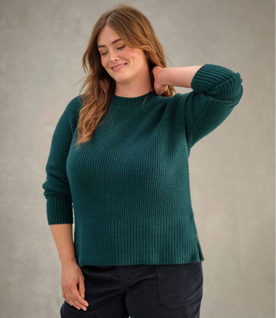 L.L.Bean Sale | Women's SuperSoft Waffle Sweater, Crewneck