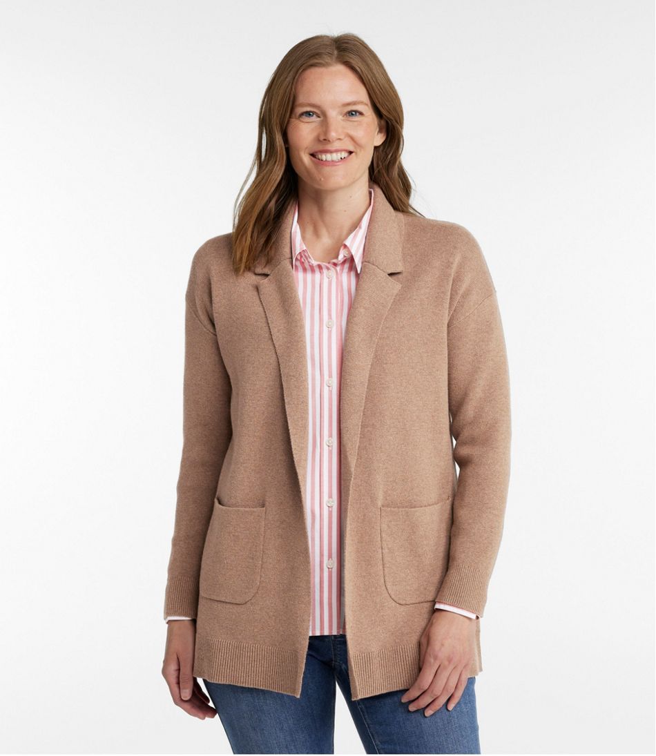 L.L.Bean New | Women's Wicked Soft Cotton/Cashmere Coatigan Sweater