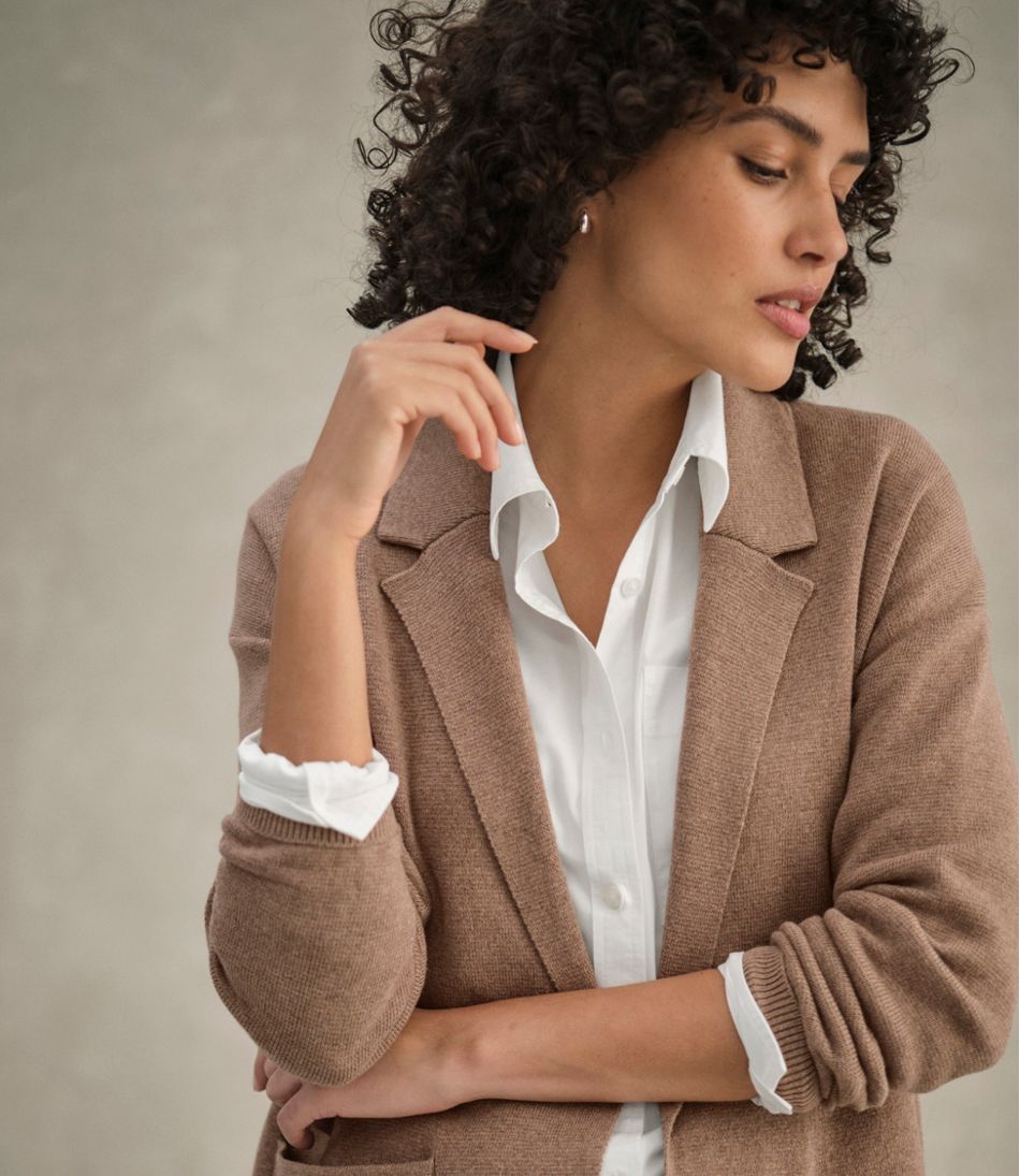 L.L.Bean New | Women's Wicked Soft Cotton/Cashmere Coatigan Sweater