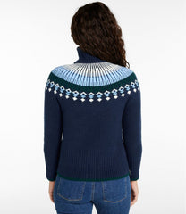 L.L.Bean US | Women's SuperSoft Waffle Sweater, Turtleneck Fair Isle