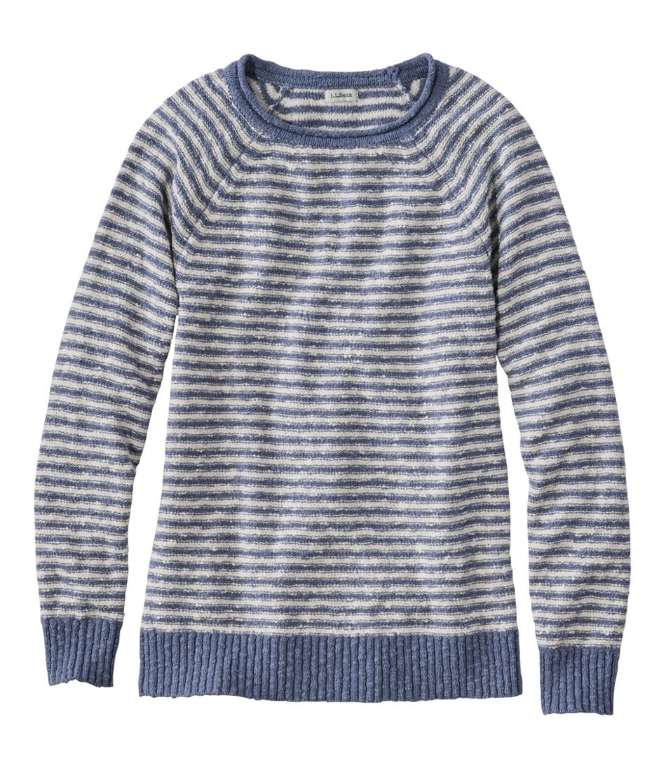 L.L.Bean Online | Women's Midweight Cotton Slub Rollneck Pullover Stripe