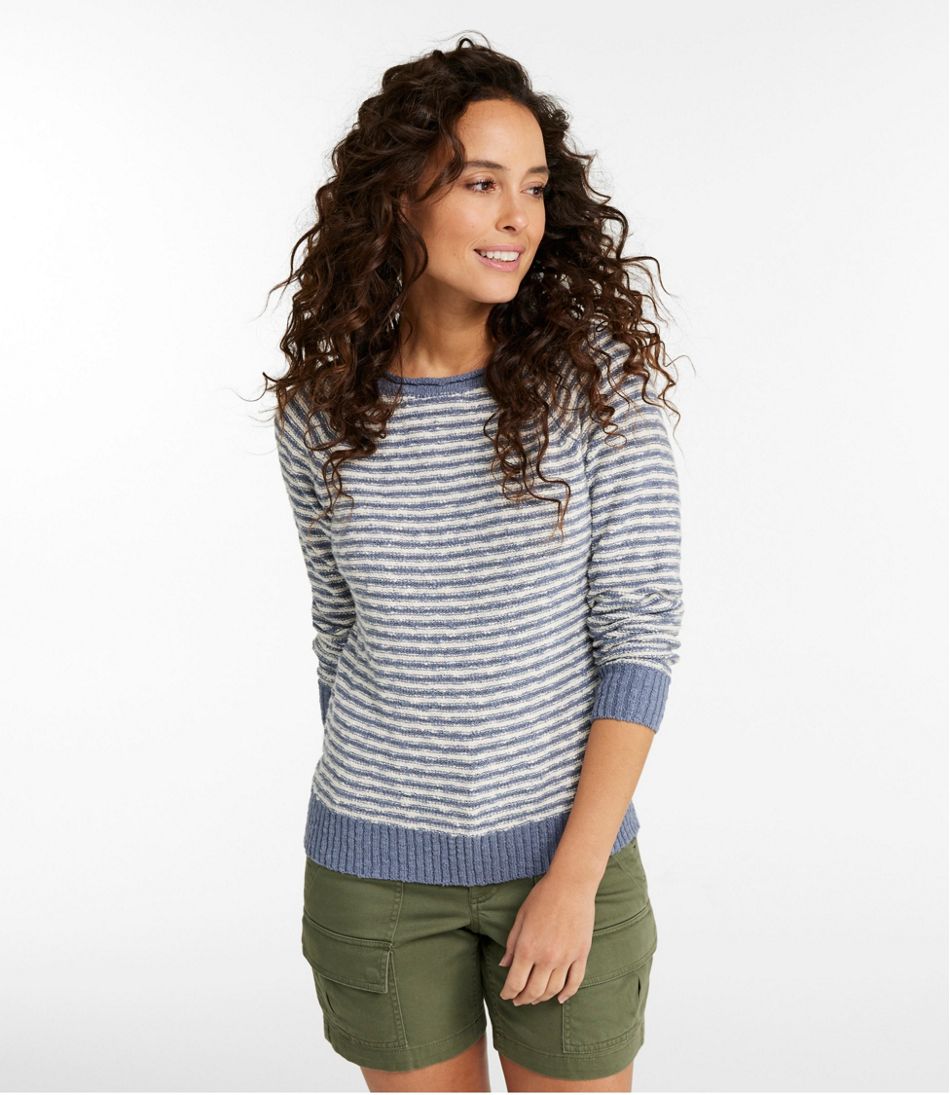L.L.Bean Online | Women's Midweight Cotton Slub Rollneck Pullover Stripe