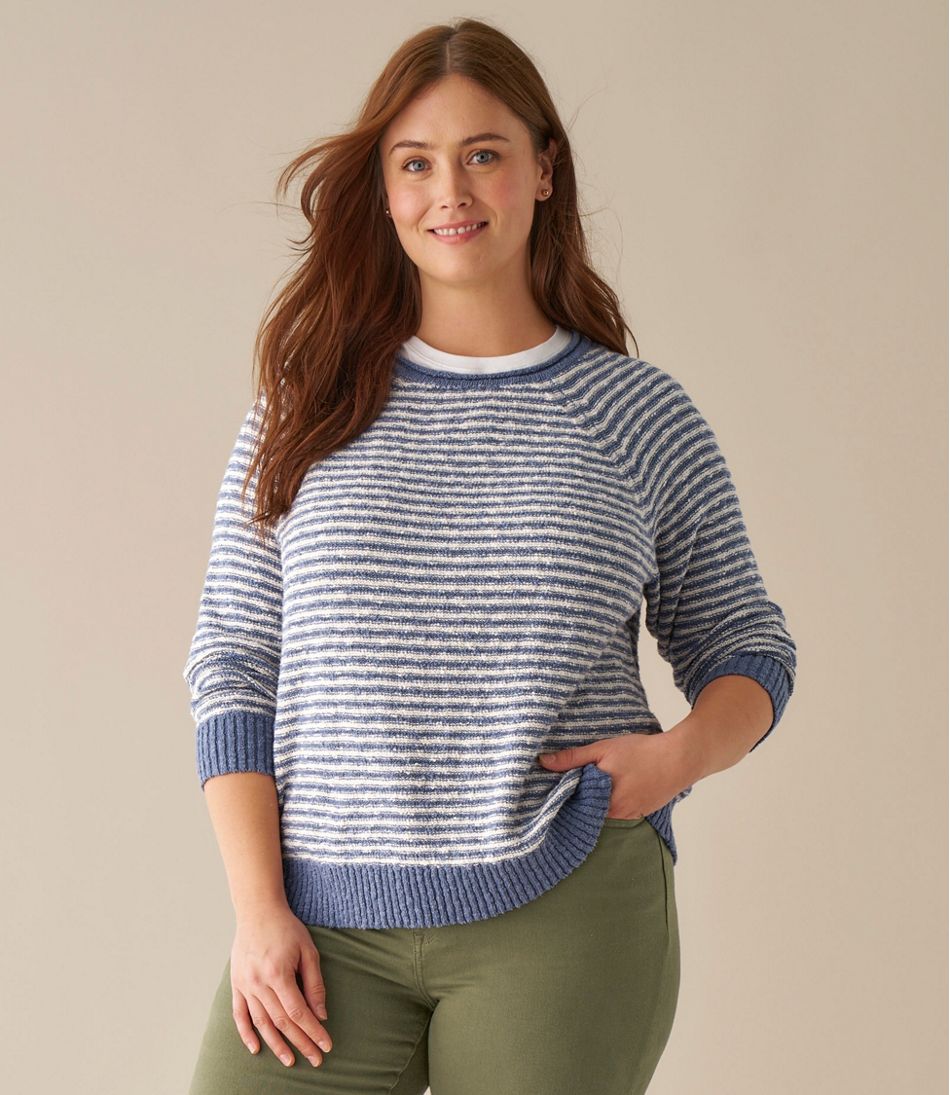L.L.Bean Online | Women's Midweight Cotton Slub Rollneck Pullover Stripe