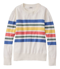 L.L.Bean Outlet | Women's Cotton/Cashmere Sweater, Crewneck Stripe