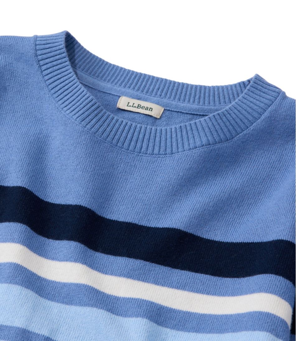 L.L.Bean Outlet | Women's Cotton/Cashmere Sweater, Crewneck Stripe