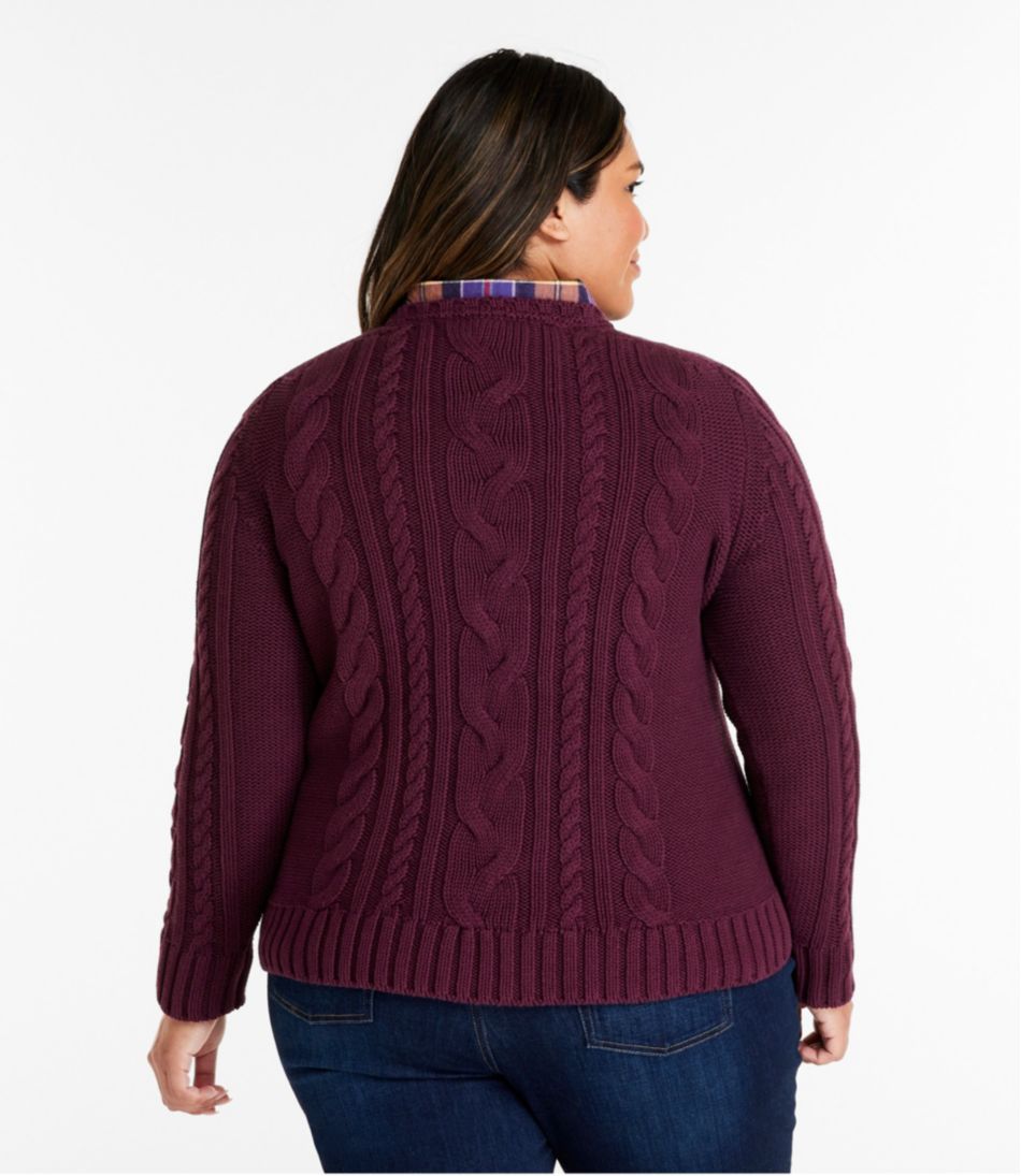 L.L.Bean On Sale | Women's Double L® Cable Sweater, Crewneck