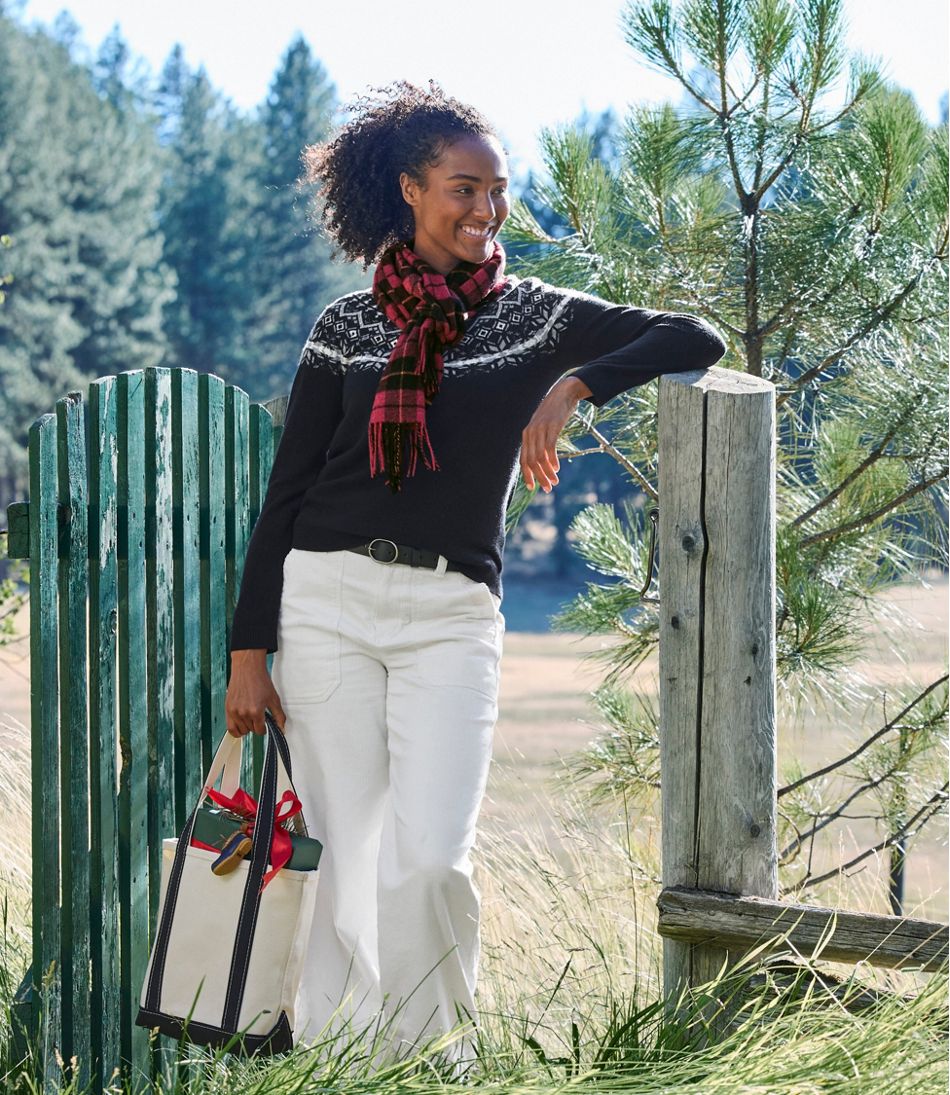 L.L.Bean For Sale | Women's Classic Cashmere Sweater, Crewneck Fair Isle