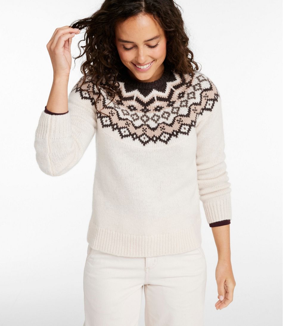 L.L.Bean Online | Women's Bean's Classic Ragg Wool Sweater, Crewneck Fair Isle