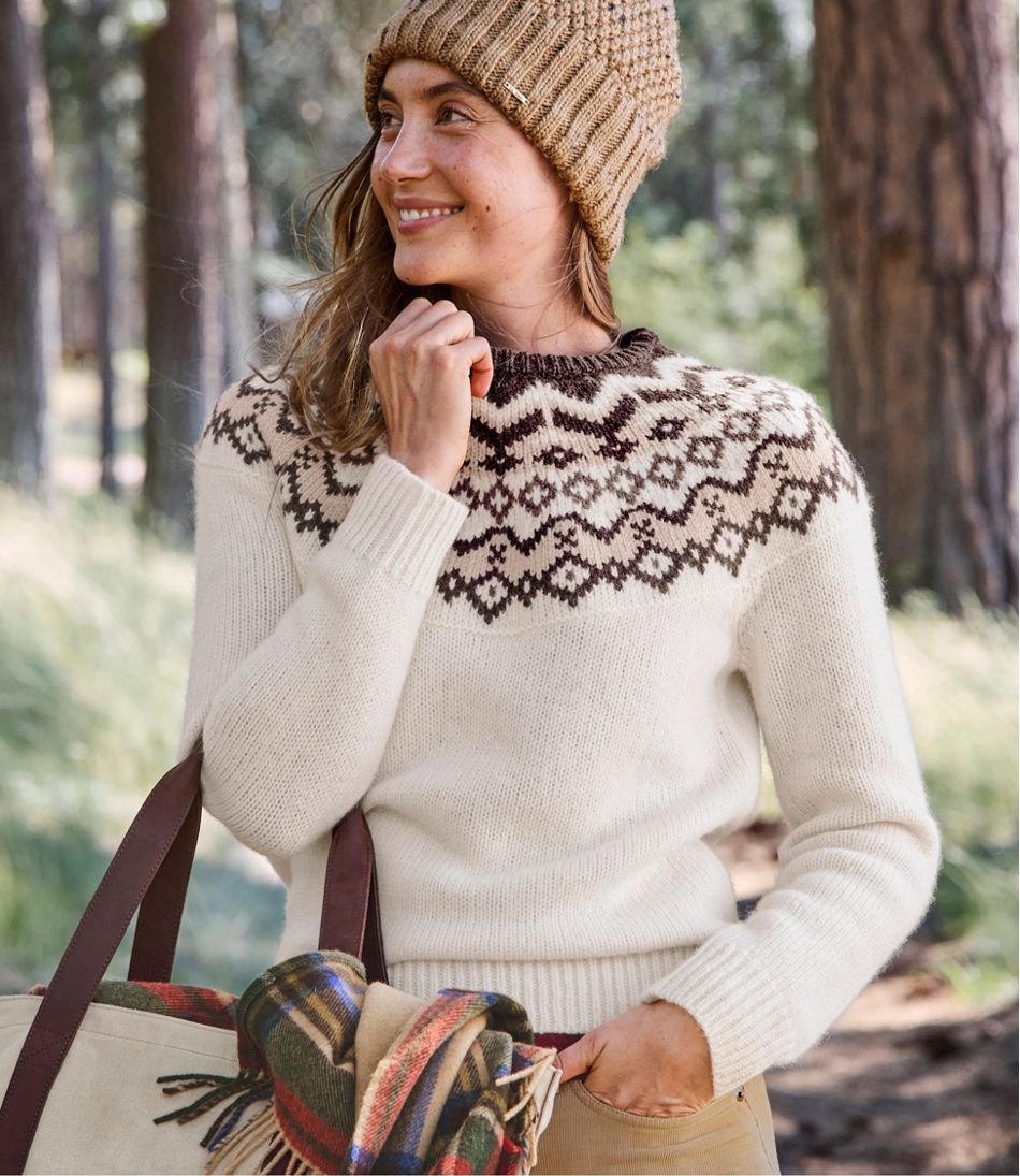 L.L.Bean Online | Women's Bean's Classic Ragg Wool Sweater, Crewneck Fair Isle