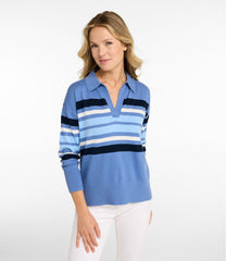L.L.Bean Outlet | Women's Cotton/Cashmere Sweater, Polo Stripe