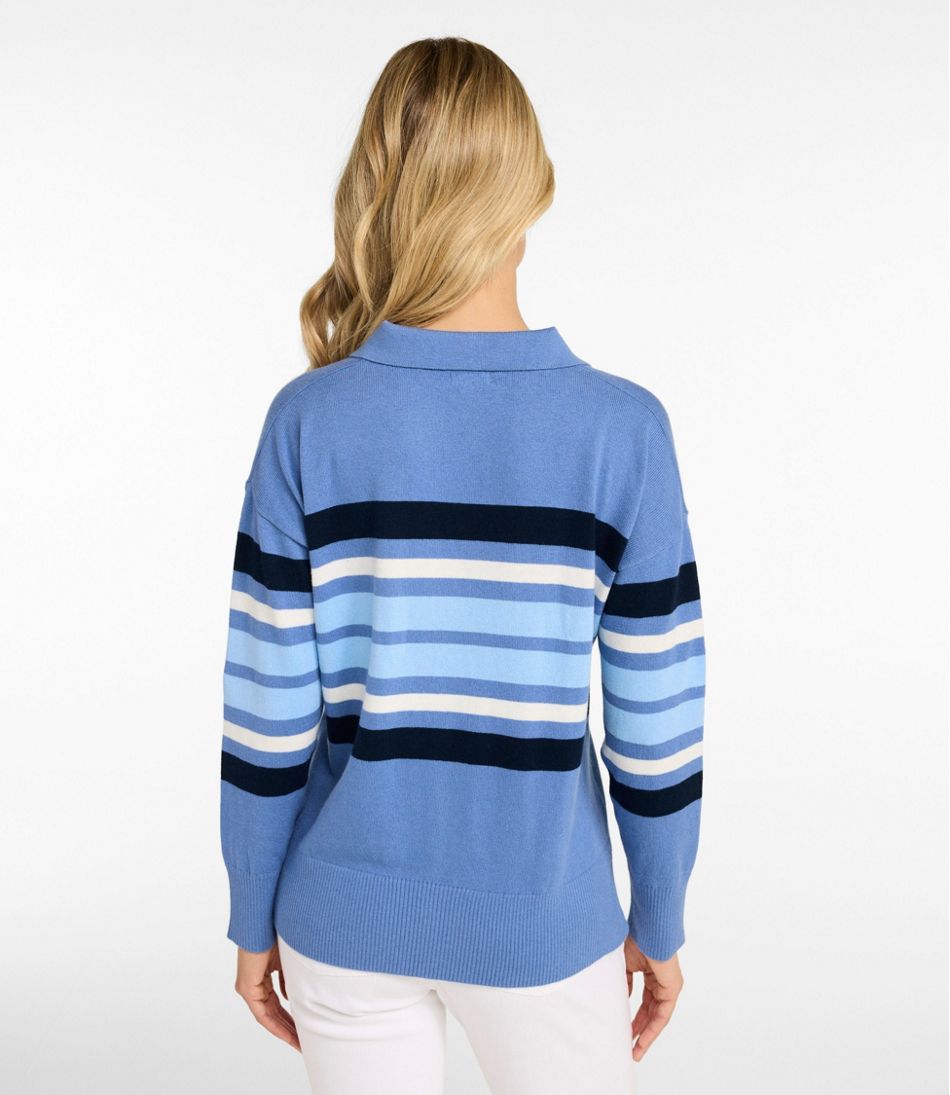 L.L.Bean Outlet | Women's Cotton/Cashmere Sweater, Polo Stripe