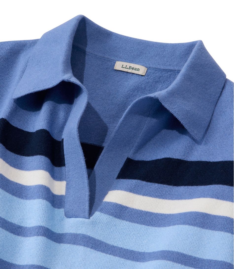L.L.Bean Outlet | Women's Cotton/Cashmere Sweater, Polo Stripe