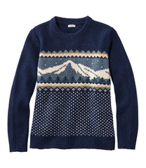 L.L.Bean | Women's Bean's Classic Ragg Wool Crewneck Intarsia Sweater