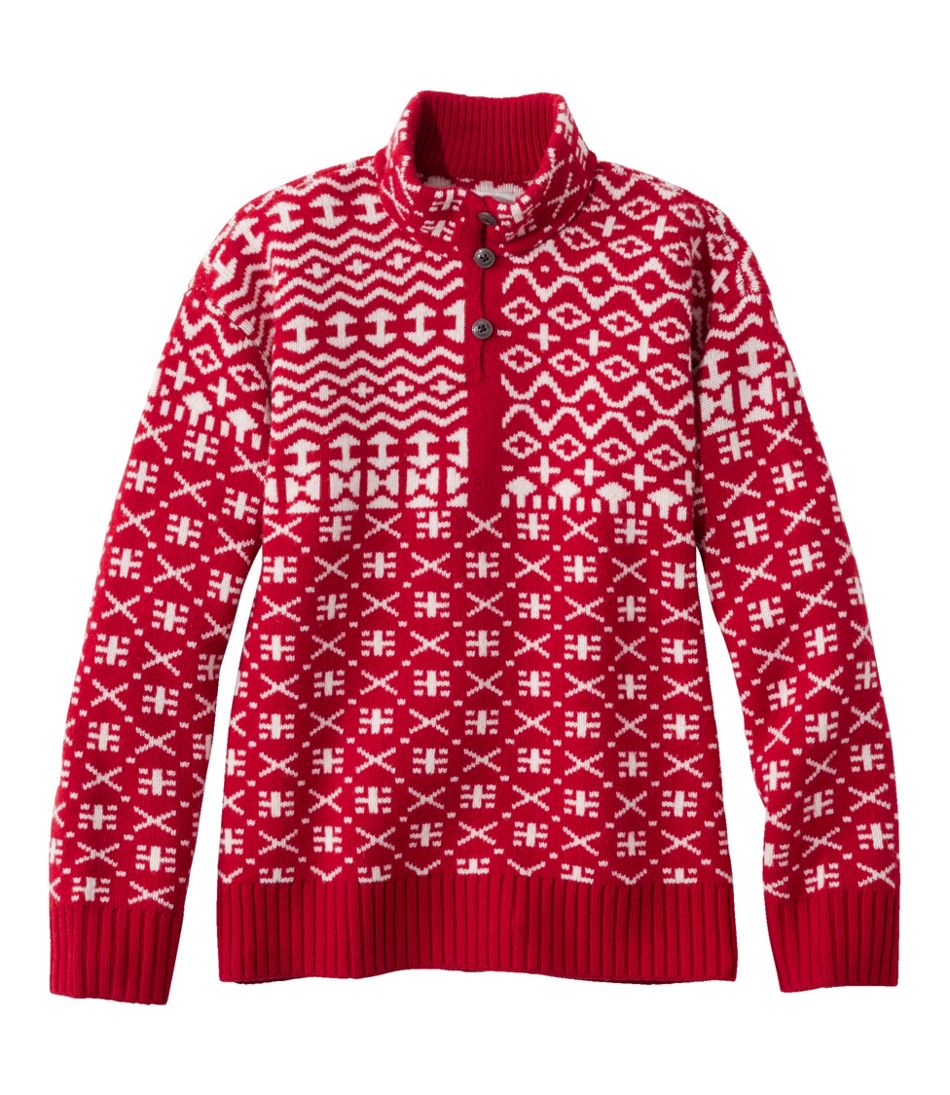 L.L.Bean Discount | Women's Signature Kingfield Merino Wool Sweater, Fair Isle