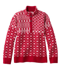 L.L.Bean Discount | Women's Signature Kingfield Merino Wool Sweater, Fair Isle