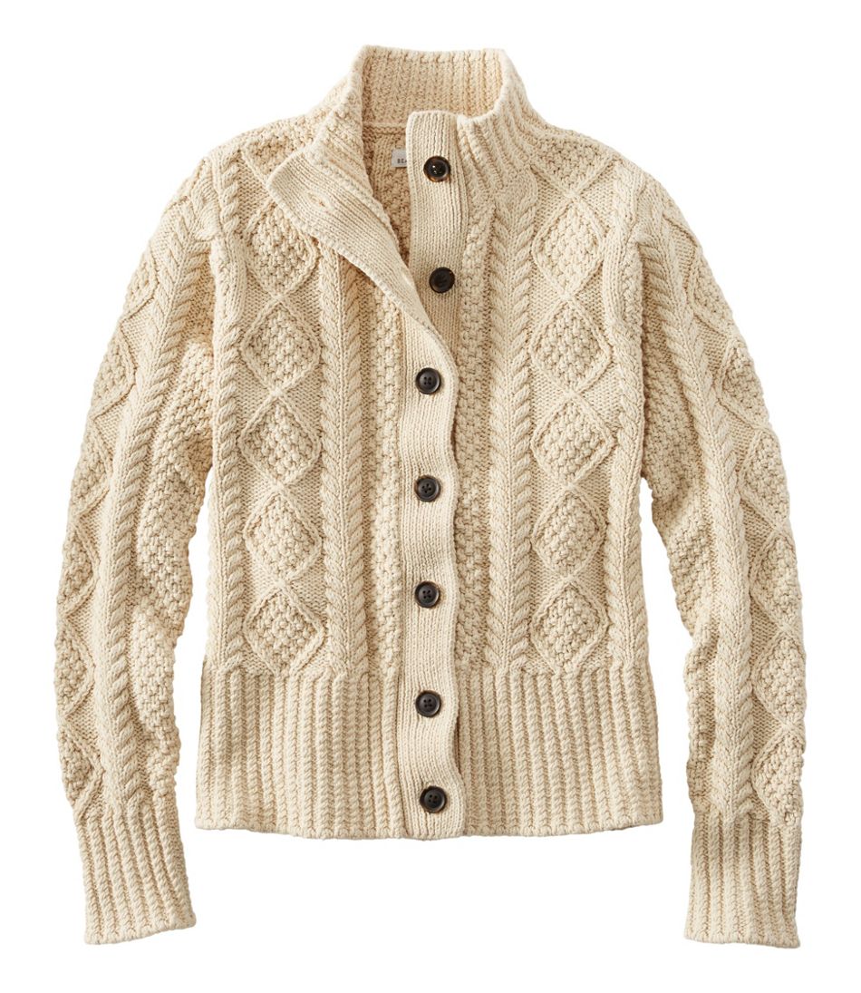 L.L.Bean For Sale | Women's Signature Cotton Fisherman Sweater, Short Cardigan