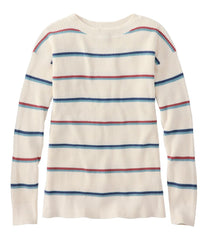 L.L.Bean US | Women's Sunwashed Waffle Sweater, Pullover Stripe