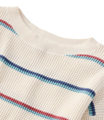 L.L.Bean US | Women's Sunwashed Waffle Sweater, Pullover Stripe