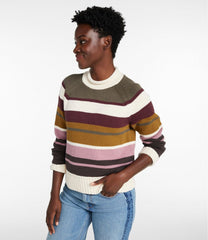L.L.Bean Discount | Women's Signature Original Cotton Sweater, Rollneck Stripe
