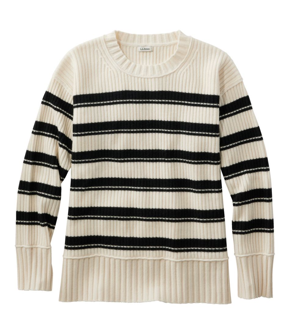 L.L.Bean US | Women's Heritage Heirloom Wool/Cashmere Sweater, Crewneck Stripe