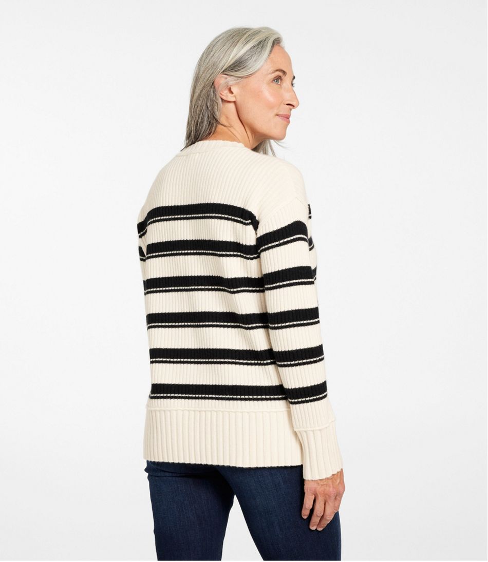L.L.Bean US | Women's Heritage Heirloom Wool/Cashmere Sweater, Crewneck Stripe