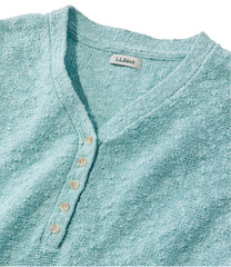 L.L.Bean Outlet | Women's Midweight Cotton Slub Sweater, Henley Short-Sleeve