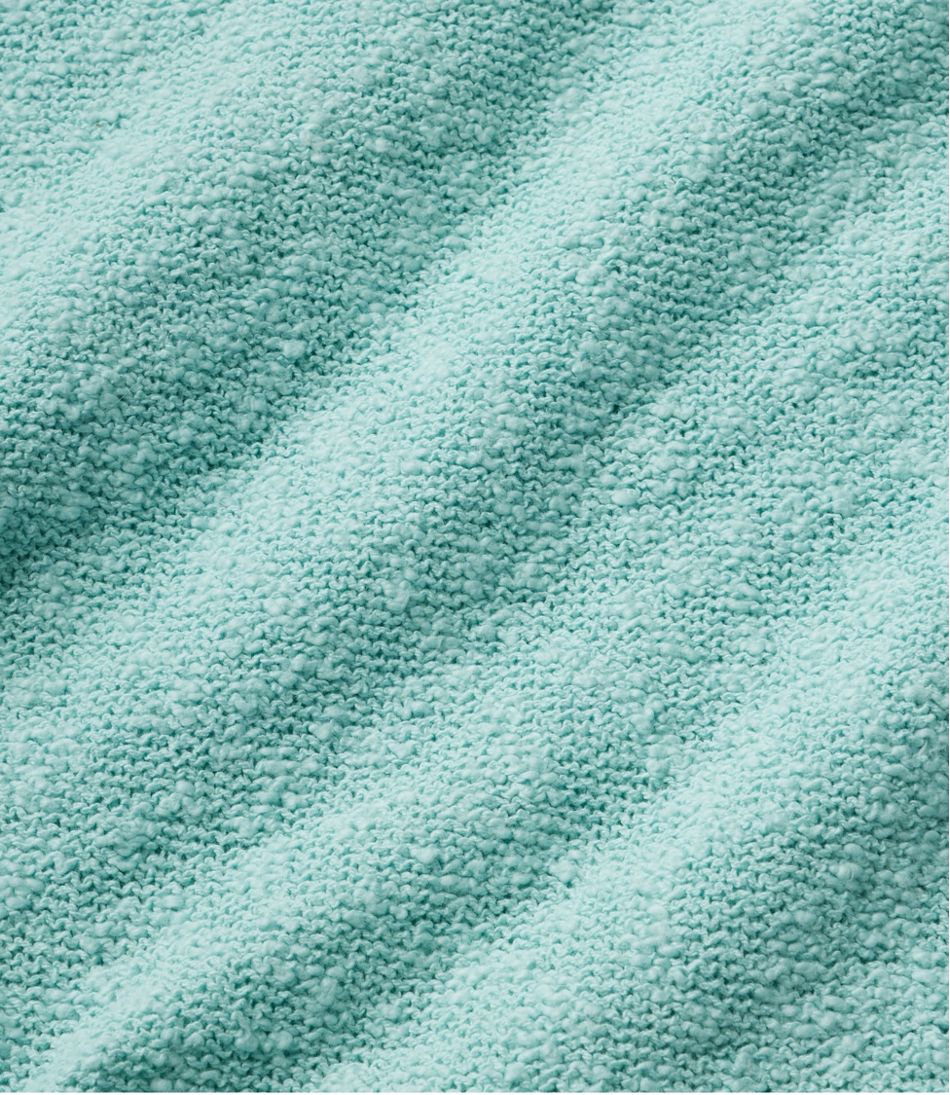 L.L.Bean Outlet | Women's Midweight Cotton Slub Sweater, Henley Short-Sleeve