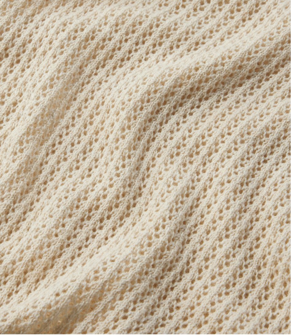 L.L.Bean Sale | Women's Organic Cotton Slub Pointelle Sweater, Polo
