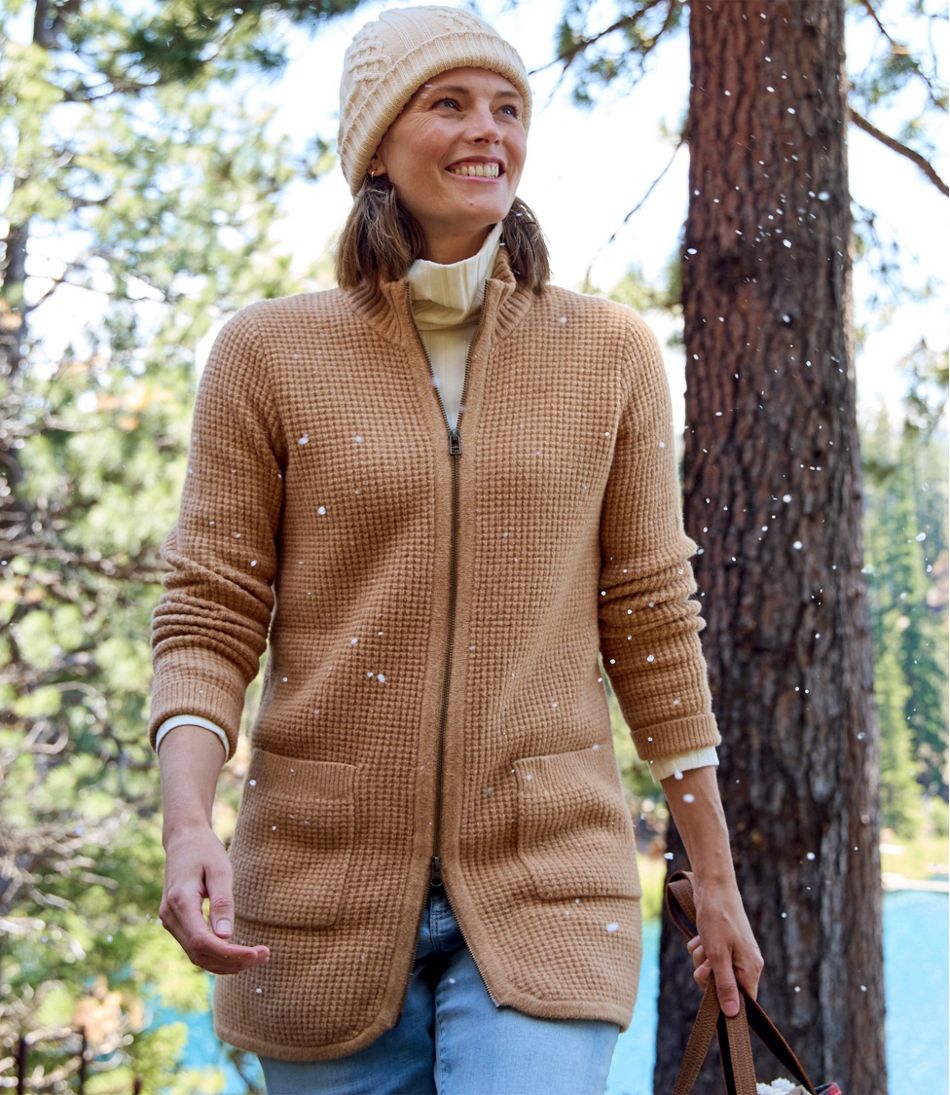 L.L.Bean New | Women's SuperSoft Waffle Sweater, Coatigan