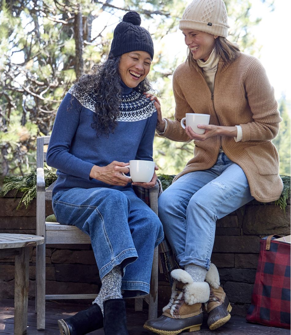 L.L.Bean New | Women's SuperSoft Waffle Sweater, Coatigan