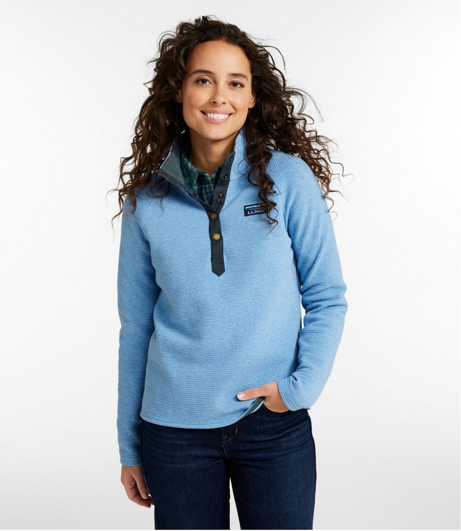 L.L.Bean US | Women's Lakewashed Double-Knit Quarter-Snap