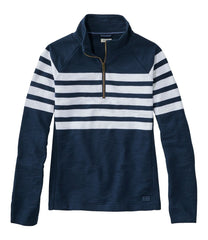 L.L.Bean On Sale | Women's Peaks Island Quarter-Zip Pullover, Stripe