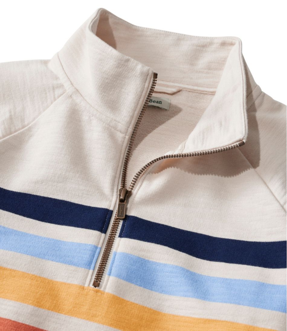 L.L.Bean On Sale | Women's Peaks Island Quarter-Zip Pullover, Stripe