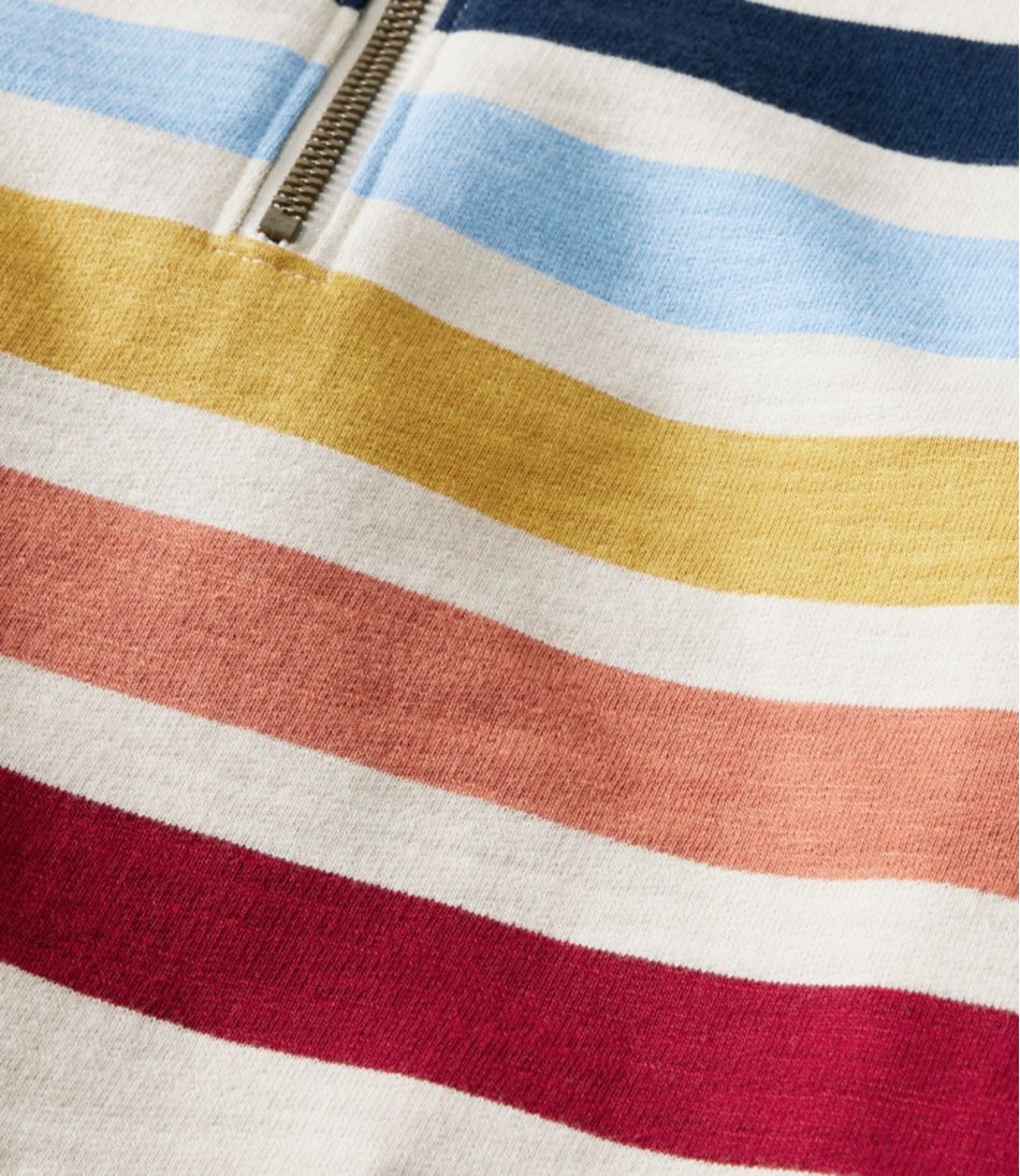 L.L.Bean On Sale | Women's Peaks Island Quarter-Zip Pullover, Stripe